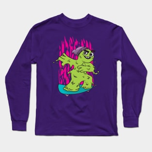 Funny Skateboarding Booger Long Sleeve T-Shirt